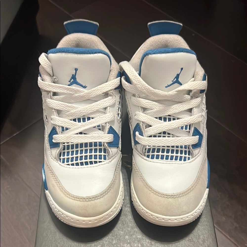 Jordan Kids White and Blue Sneakers size 9